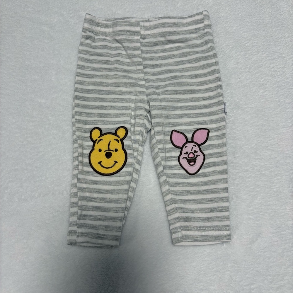 Little Sleepies Disney Pooh Piglet Patch Leggings 0-3M HTF EUC